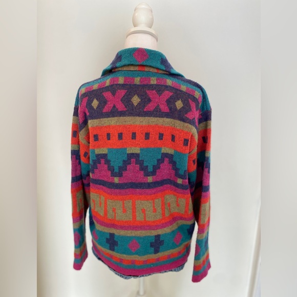 Vintage Mohair Blend Cardigan - Women’s (S) - 90’s / Geometric - Picture 2 of 9